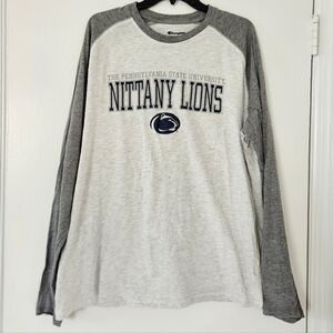 Champion Mens Penn State Nittany Lions T-Shirt XL Raglan Long Sleeve Preppy